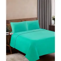 GENERICO - Sábana de Polar Ultra Suave Máxima Calidez y Confort Verde claro King