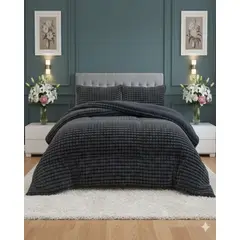 GENERICO - Cubrecama Premium Plush y Chiporro - Invierno 2 Plazas