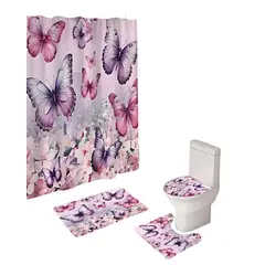 GENERICO - SET DE BAÑO COMPLETO MODELOS UNICOS 4 PIEZAS S14