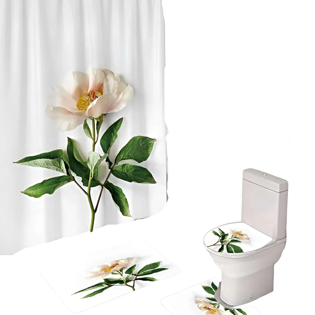 GENERICO - SET DE BAÑO COMPLETO MODELOS UNICOS 4 PIEZAS S20