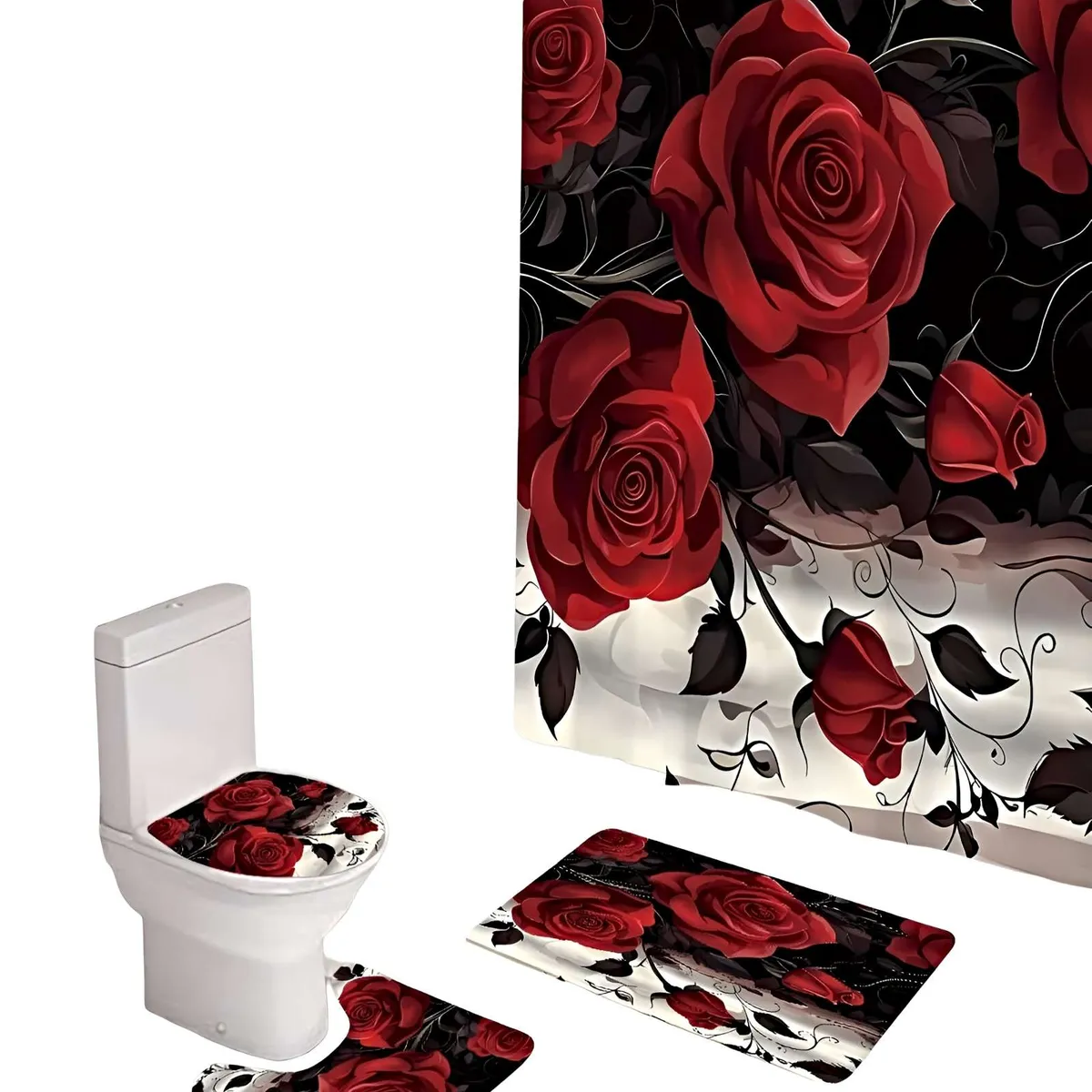 GENERICO - SET DE BAÑO COMPLETO MODELOS UNICOS 4 PIEZAS S24