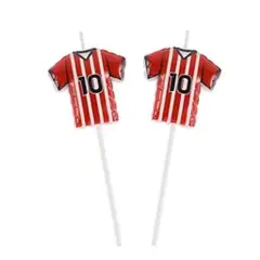 GENERICO - Velas camiseta de futbol Número 10 4x12cm diseño aleatorio 2pcs