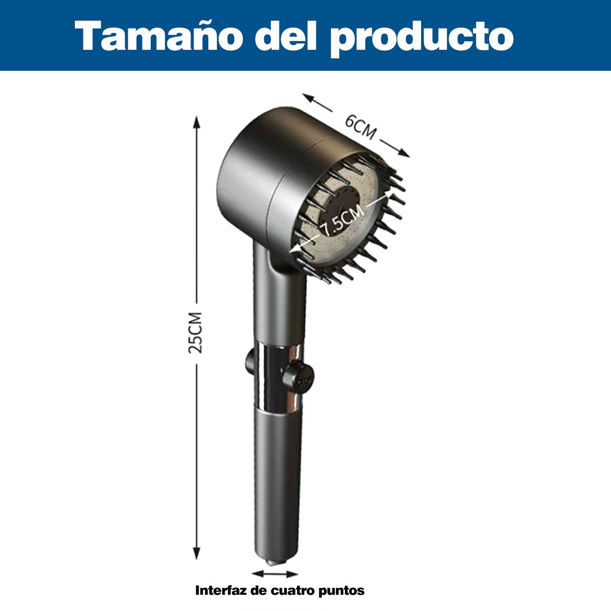 WUWAWDOGA - Cabezal Ducha Telefono Alta Presion Con Filtro Ajustable