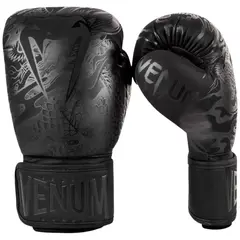 VENUM - GUANTES BOXEO PROFESIONAL LIMITED EDITION DRAGON'S FLIGHT CUERO SKINTEX - 14 OZ - NEGRO MATTE