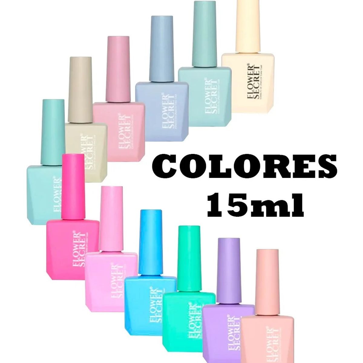 GENERICO - Kit De Esmaltes Permanentes Completo + Lampara 48 Watts Tonos Pasteles Surtidos BELUG