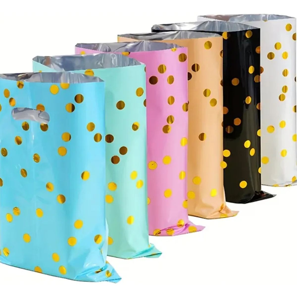 GENERICO - 60 Bolsas De Regalo Más Gruesas Con Asas De Colores Surtidos