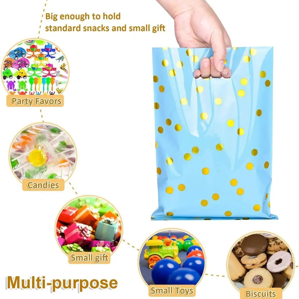 GENERICO - 60 Bolsas De Regalo Más Gruesas Con Asas De Colores Surtidos