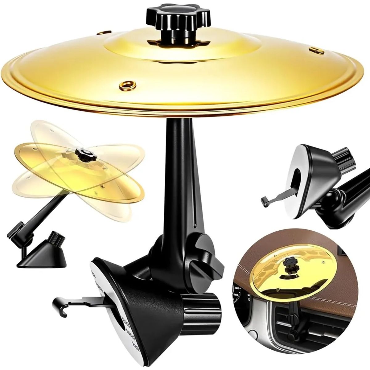 KUANGYE - Car Crash Cymbal Mini Platillos Bateria De Choque De Auto Dorado