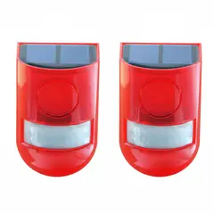 MOVI - Pack 2 Alarmas Solares Exterior Sensor Movimiento 129db Roja