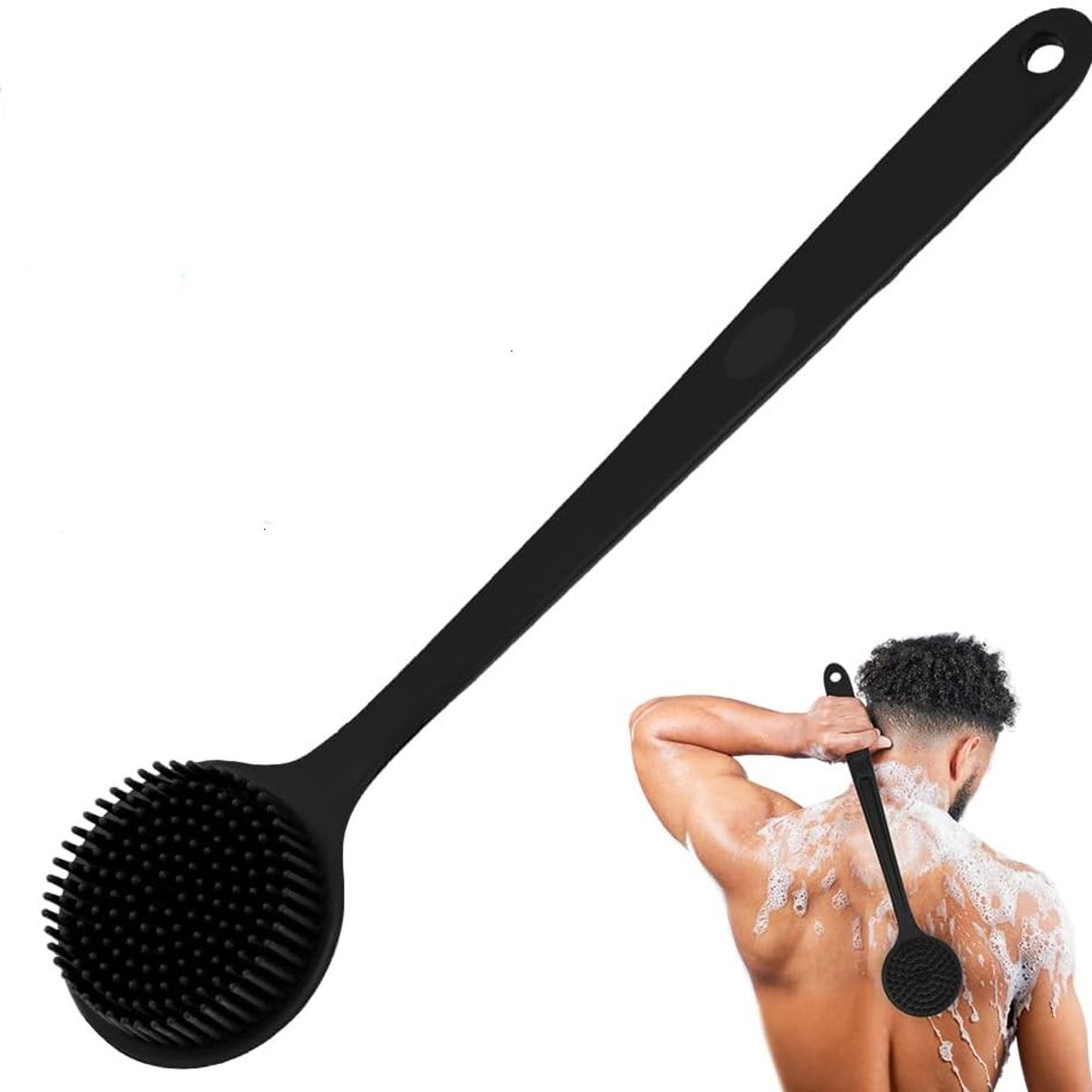KUANGYE - Cepillo Ducha De Silicona Para Fregar La Espalda Exfoliante