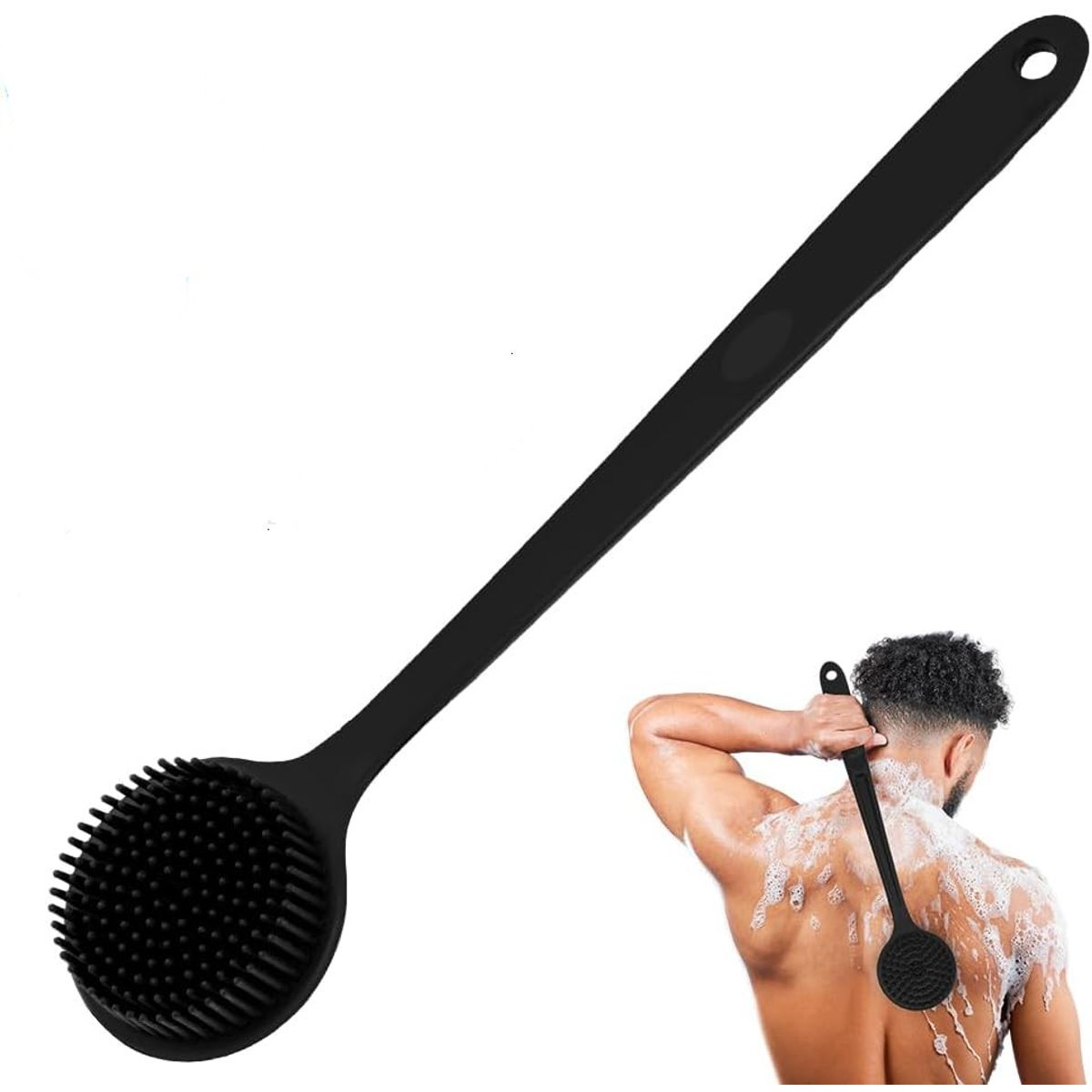 KUANGYE - Cepillo Ducha De Silicona Para Fregar La Espalda Exfoliante