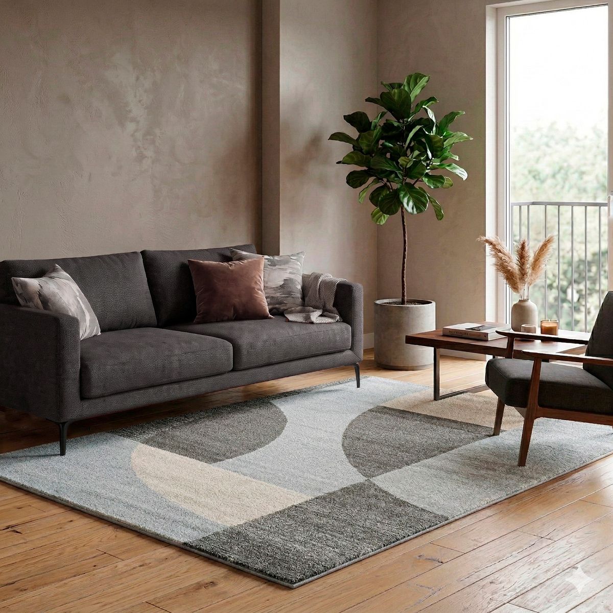 DIB - Alfombra Access 160X230 66202 Gris Negro