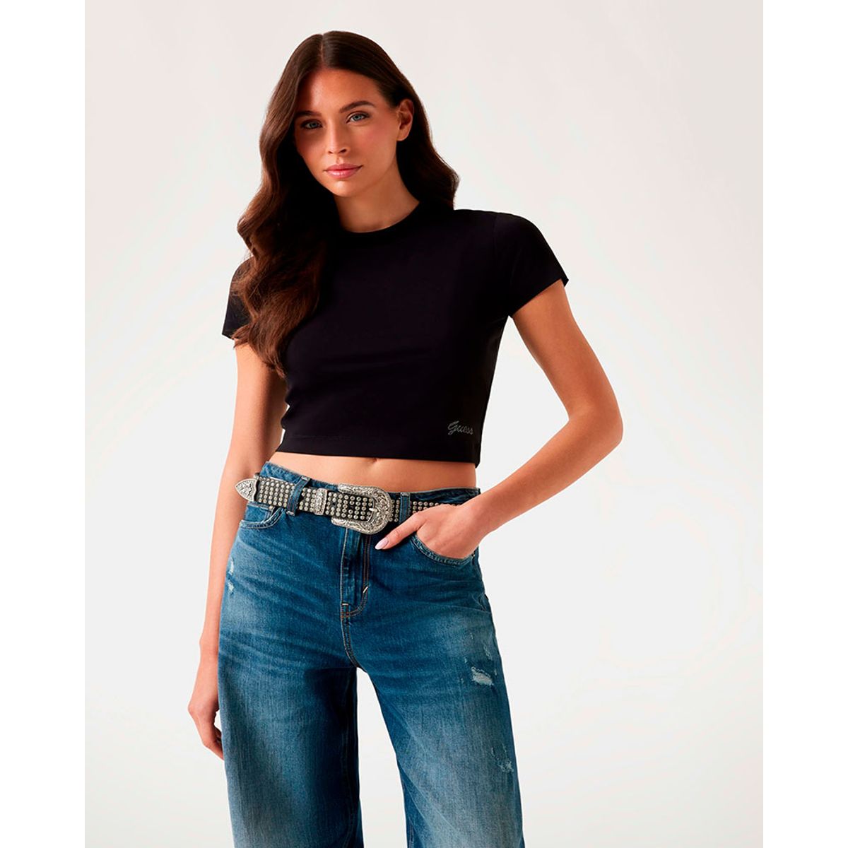 GUESS - Polera Ss Basic Mini Logo Tee