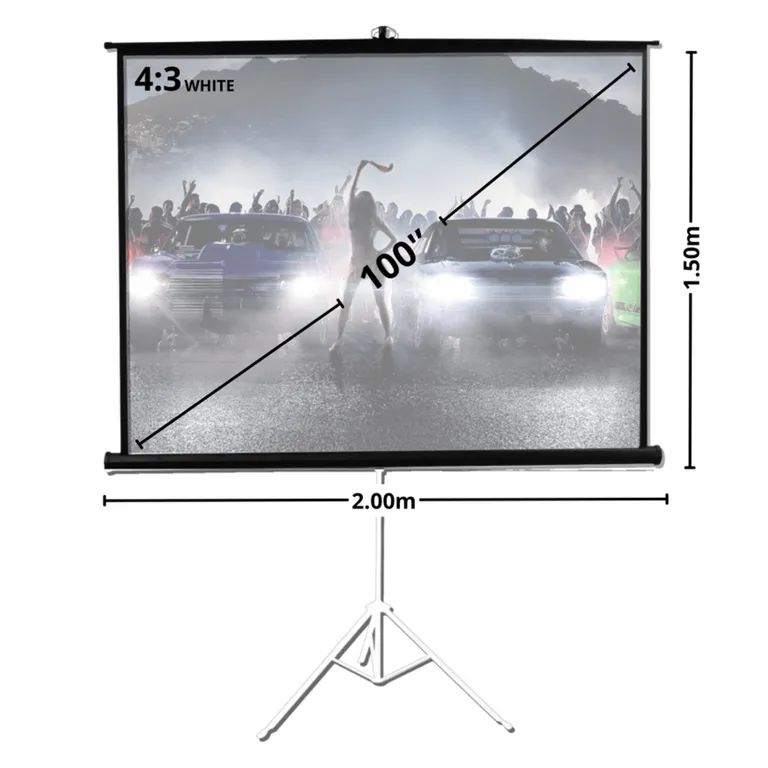 MALIK Telon C/Tripod 200x150 cm 4:3 100 pulg para Epron L30000UNL