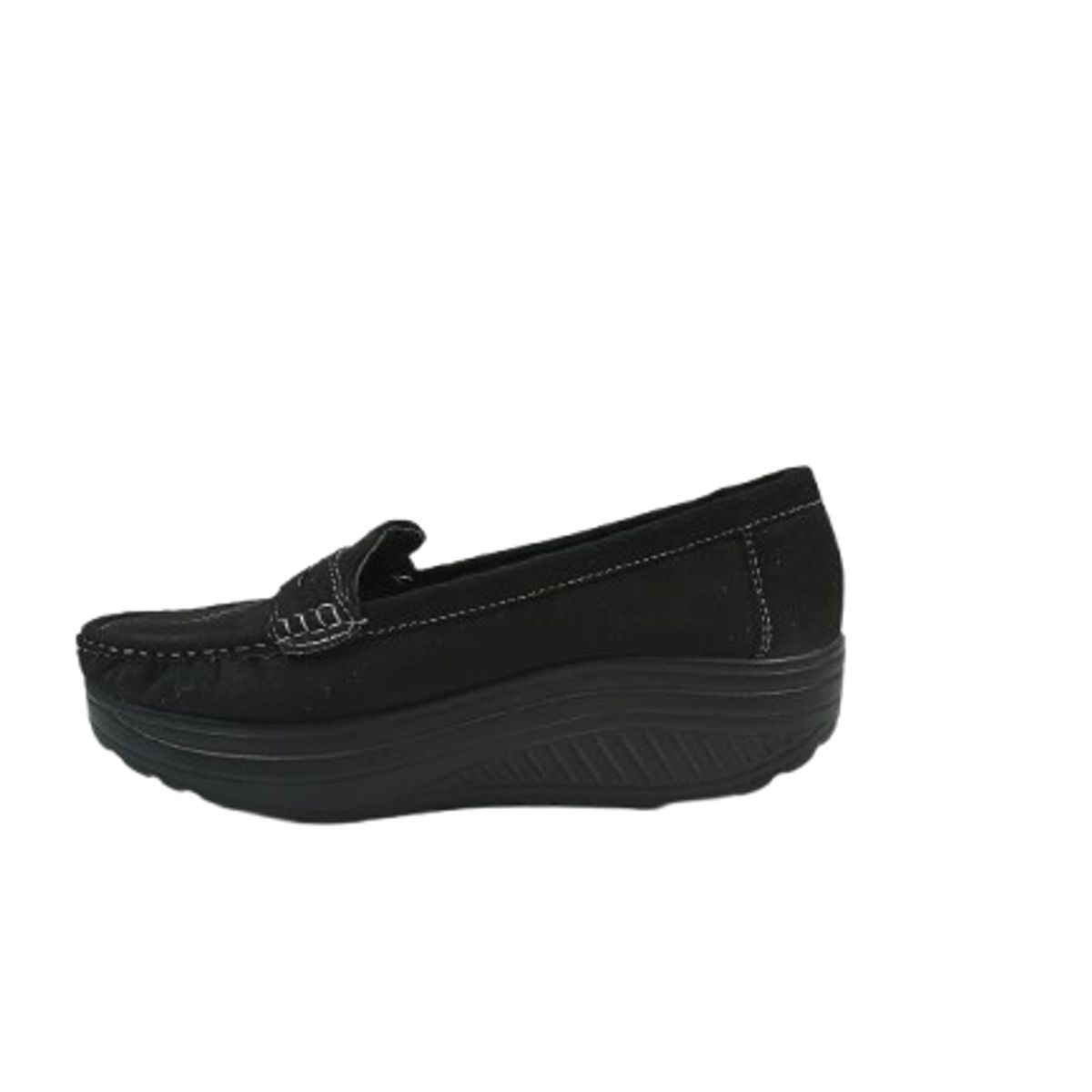 HERIEL - Zapato mocasin Plataforma Negro
