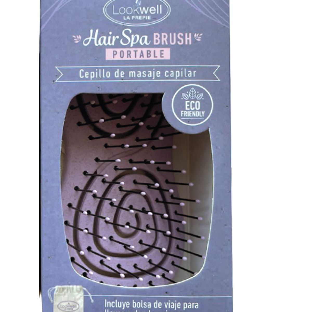 LOOKWELL - Cepillo Pelo Portable Ecológico Beige