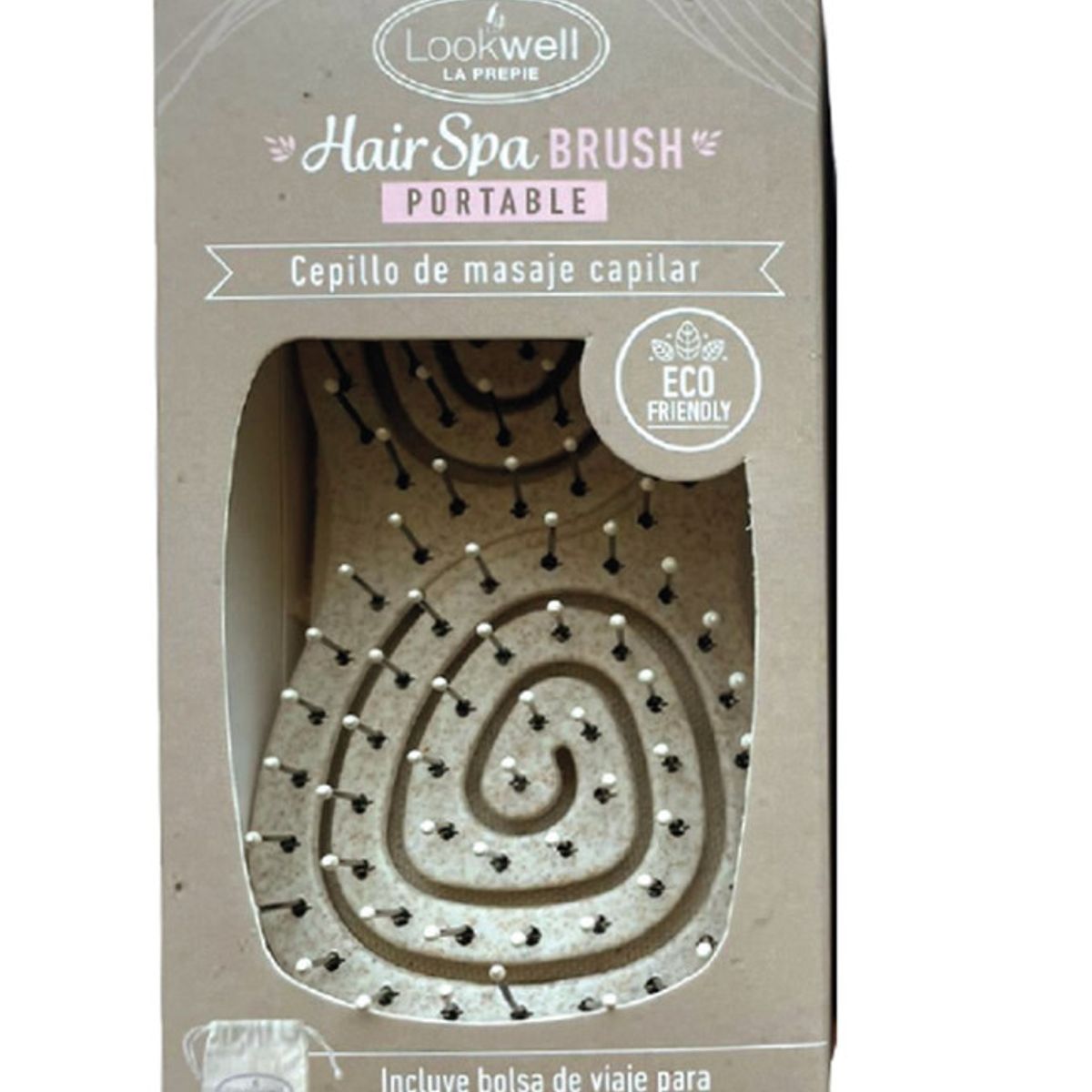 LOOKWELL - Cepillo Pelo Portable Ecológico Violeta