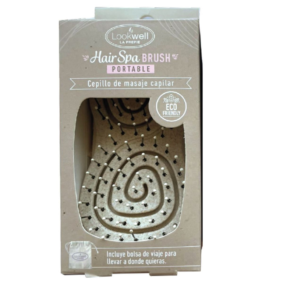 LOOKWELL - Cepillo Pelo Portable Ecológico Violeta