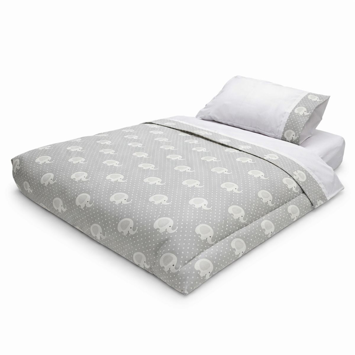 KINDERFLEX - Set Cuna Colecho 100% Algodón Elephant