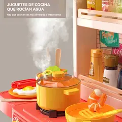 OEM - Cocina Juguete Grande 50 Piezas Luces Sonidos Vapor 78cm Rolin