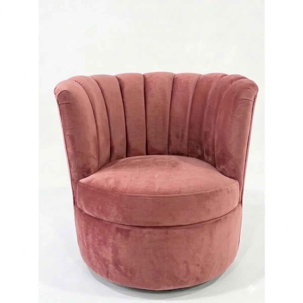 MUEBLES NEW - SITIAL FLOR GIRATORIO PALO ROSA FELPA.
