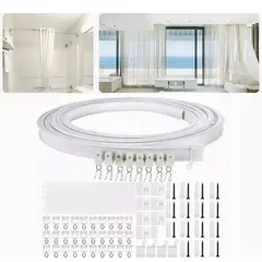 GENERICO - 5m Riel De Cortina Ventanas De Techo Flexible,montaje Curvo