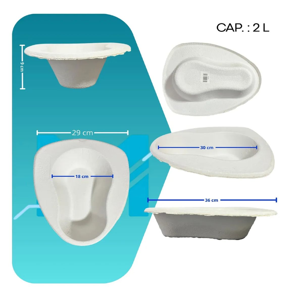 GENERICO - Chata Desechable De Carton 100% Biodegradable X20 Uso Medico