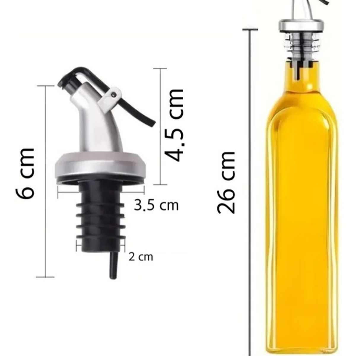 GENERICO - Set 2 Botellas Dispensador Aceite Salsa Vinagre Soya 500 Ml