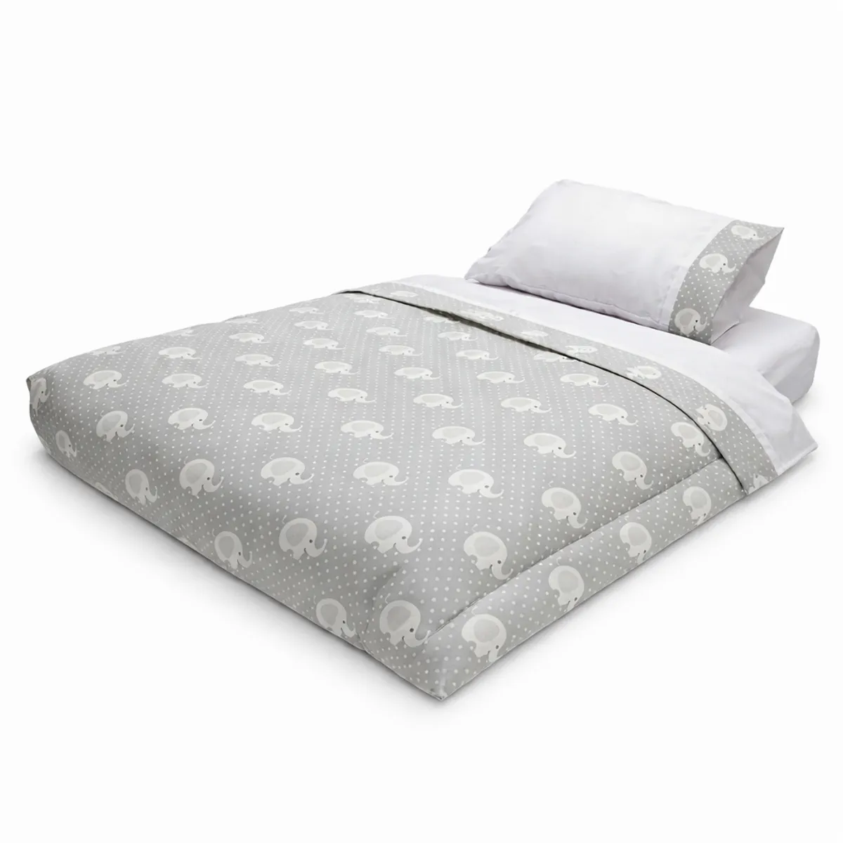 KINDERFLEX - Set Cuna Playard 100% Algodón Elephant