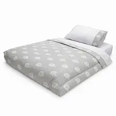 KINDERFLEX - Set Cuna Playard 100% Algodón Elephant