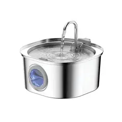 GENERICO - Bebedero Automático Gatos Perros Fuente Agua 3.2l Inox Cuadrado