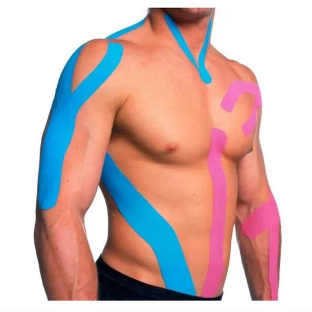 OEM - Cinta Kinesiológica Aurinco Tape Neuromuscular Azul 2.5cm x 5m Hipoalergénica