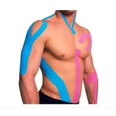 OEM - Cinta Kinesiológica Aurinco Tape Neuromuscular Azul 2.5cm x 5m Hipoalergénica