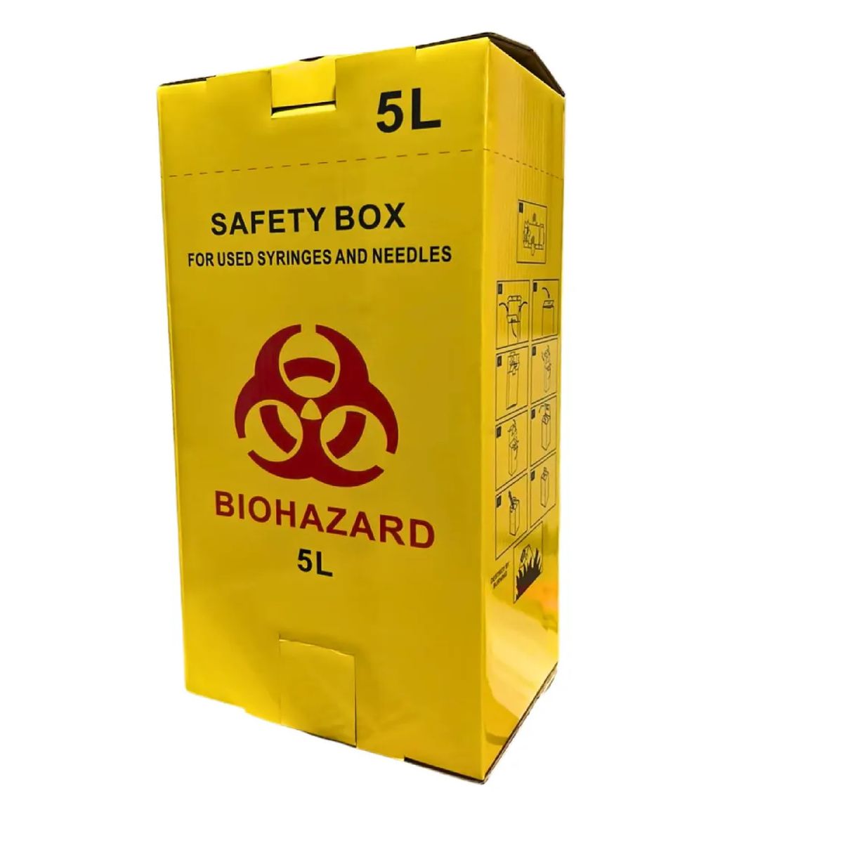 GENERICO - Caja Seguridad Biohazard 5 Litros Desecho Agujas Y Jeringas