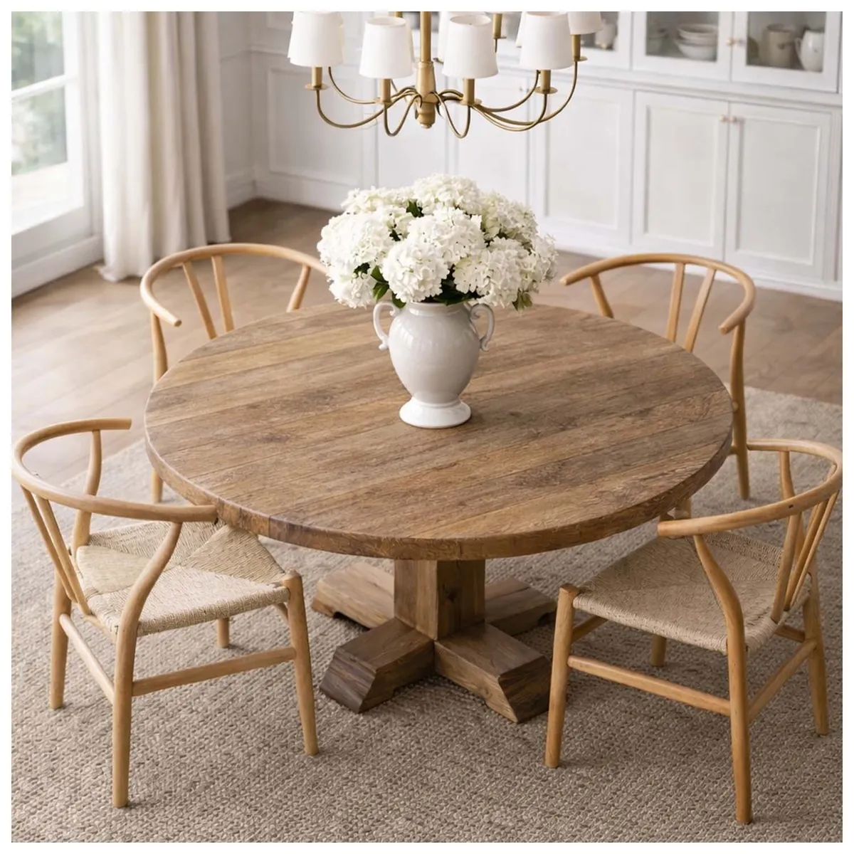 NOVAHUS - Silla de Comedor Wishbone Natural