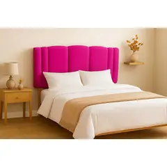 GENERICO - Respaldo para Cama 2 Plazas Ejecutivo Fucsia– Diseño Moderno, Estructura Resistente