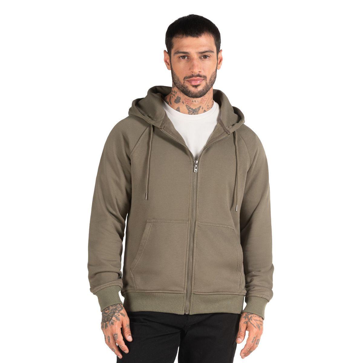 PANAMA JACK - Polerón Hombre Zipper Verde Panama Jack