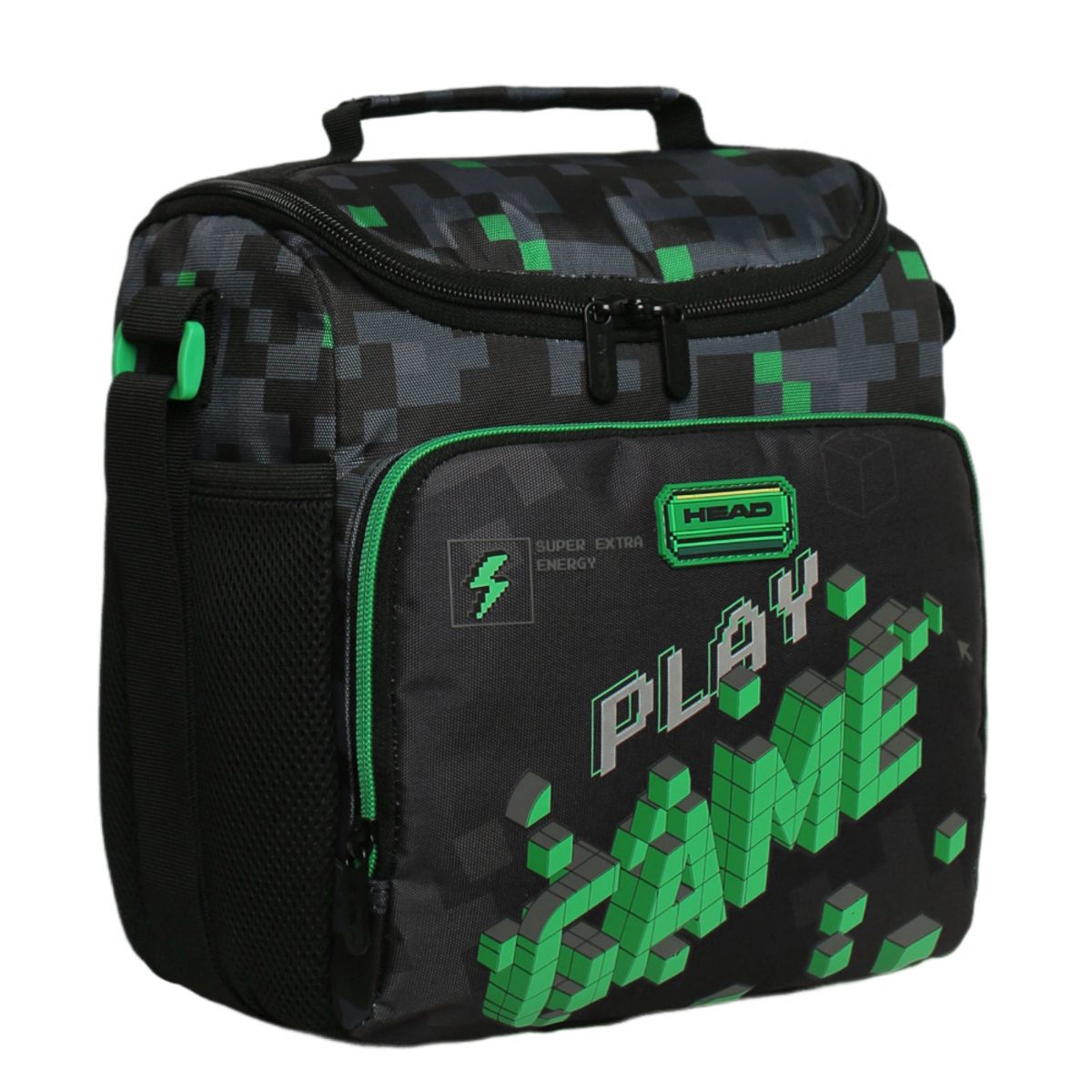HEAD - Lonchera Térmica Hombre Snack Gamer Negra Verde Head