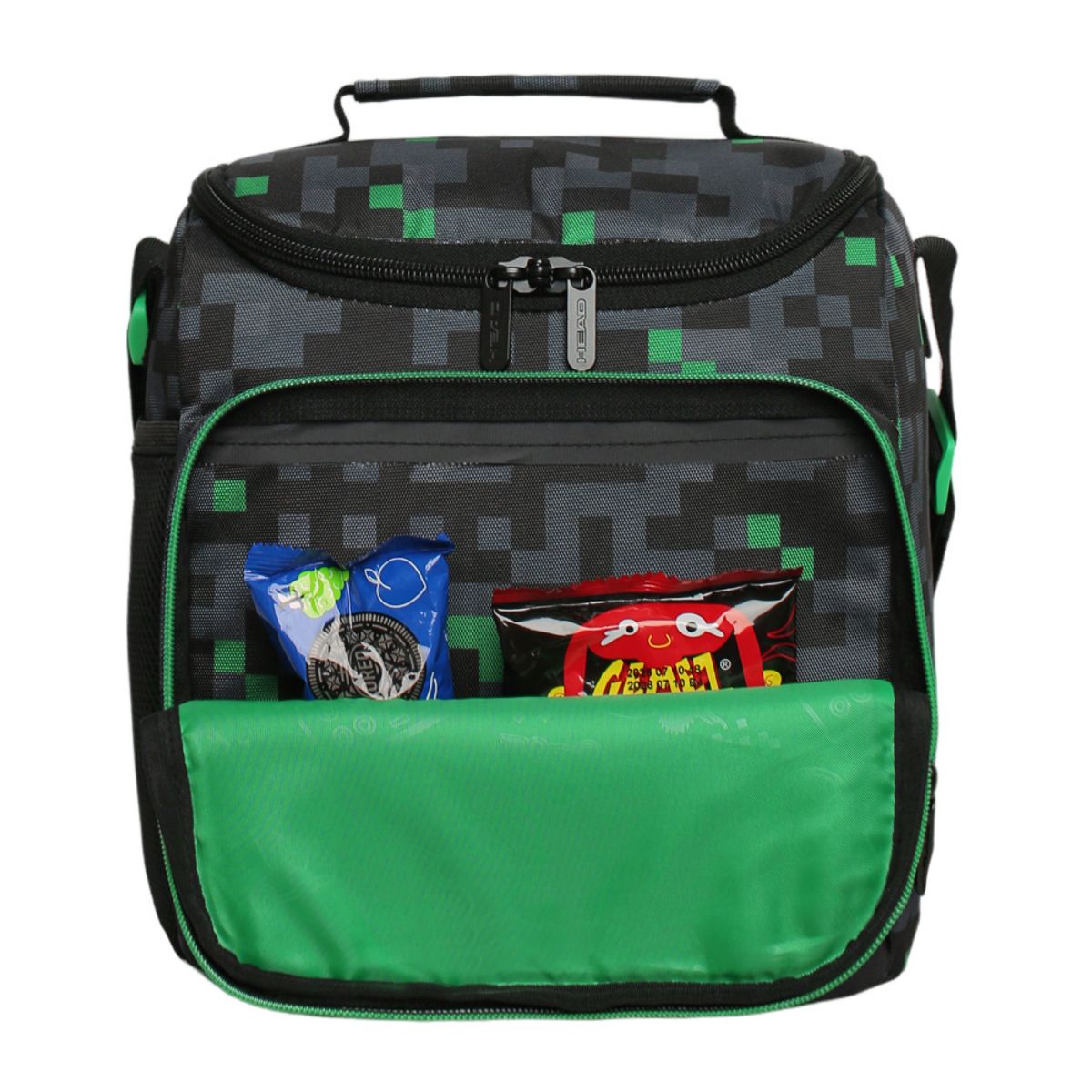 HEAD - Lonchera Térmica Hombre Snack Gamer Negra Verde Head