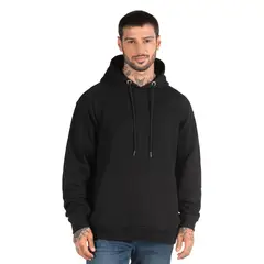 PANAMA JACK - Polerón Hombre Hoodie Canguro Negro