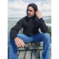 PANAMA JACK - Polerón Hombre Hoodie Canguro Negro