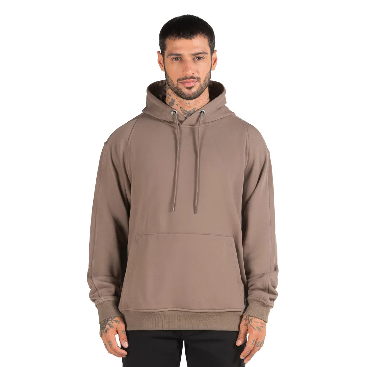 PANAMA JACK - Polerón Hombre Hoodie Canguro Marrón Panama Jack