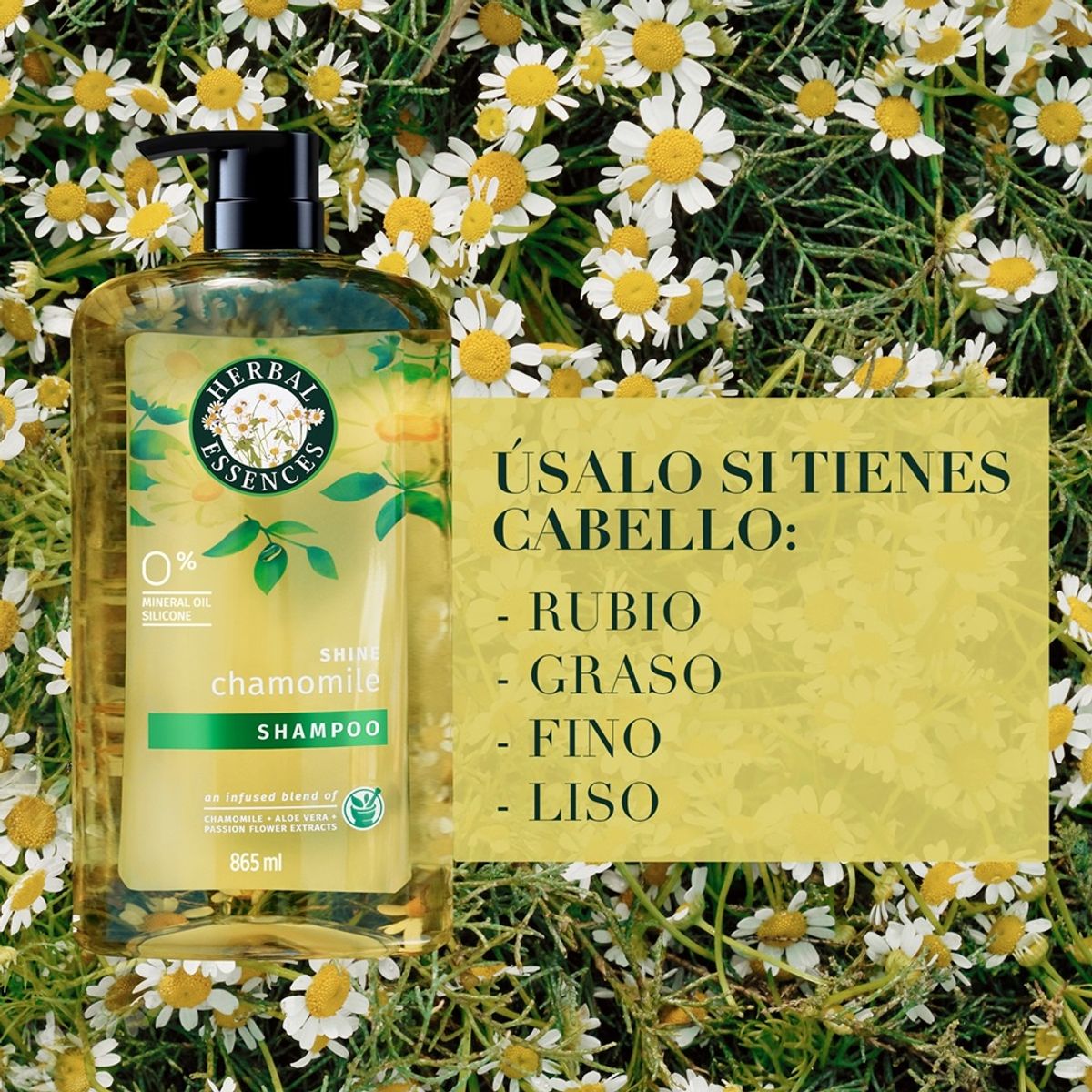 HERBAL ESSENCES - Shampoo Herbal Essences Shine Chamomile 865ml