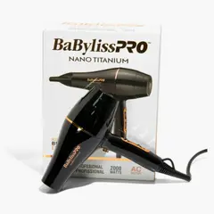 BABYLISS PRO - Secador de pelo BaBylissPRO Nano Titanium Gold Black 2000w