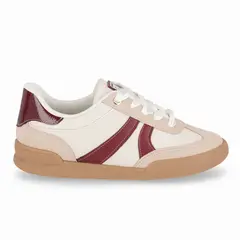 PICCADILLY - Zapatilla Mujer Beige/Burdeo Caroline