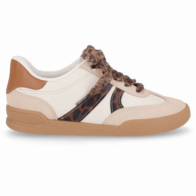 Zapatilla Mujer Beige/Animal Print Caroline