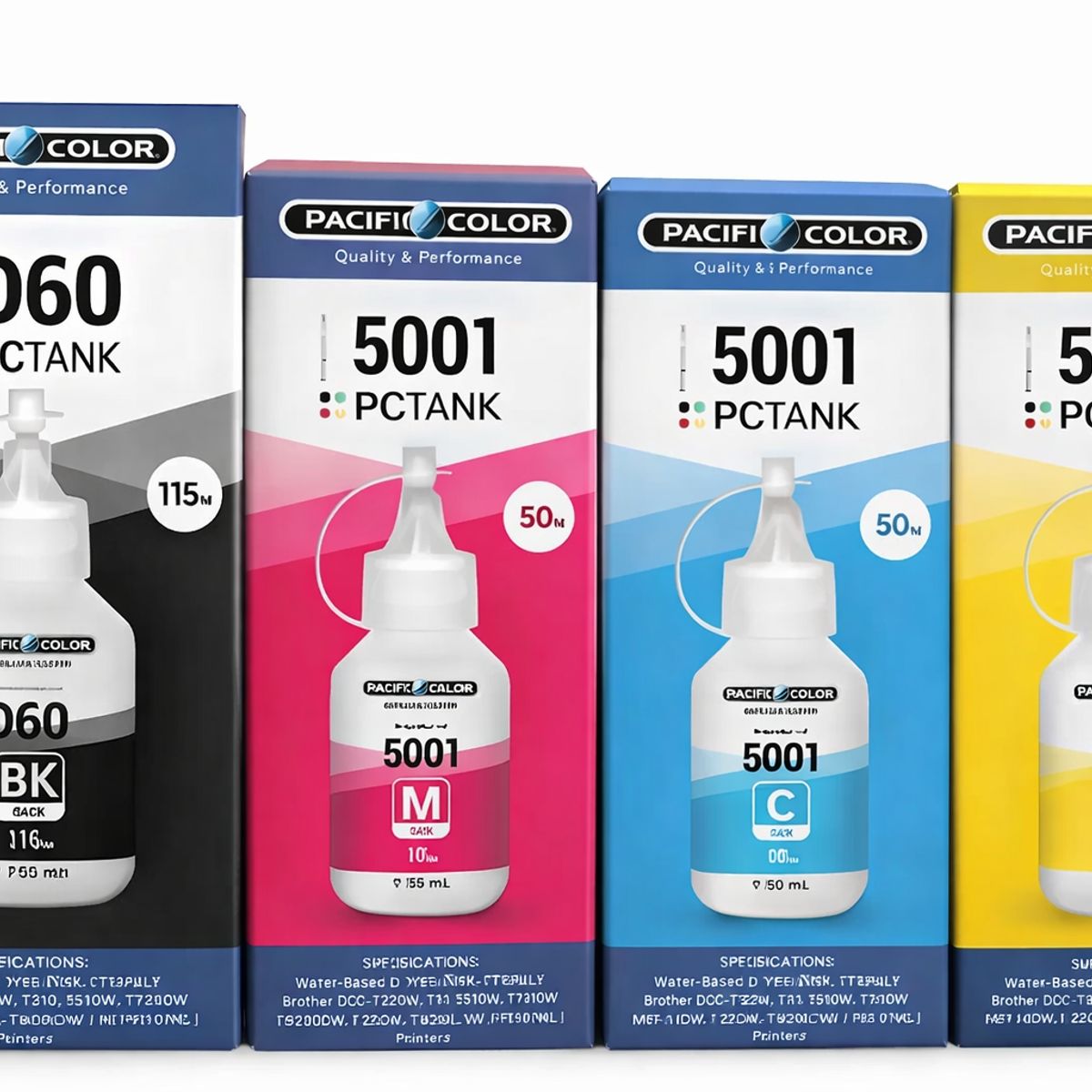 GENERICO - Pack 4 Tintas Alternativas Para Brother Btd60bk Bt5001