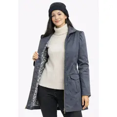 MAGENTA WOMAN - Trench Mujer Cierre Acero