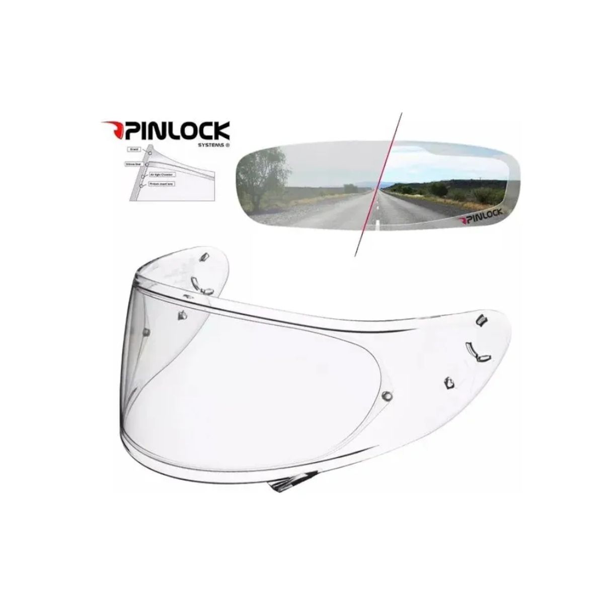 GENERICO - Pinlock Antiempañante para Casco LS2