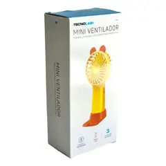 GENERICO - Mini Ventilador Portátil Recargable Tecnolab Amarillo TL672O